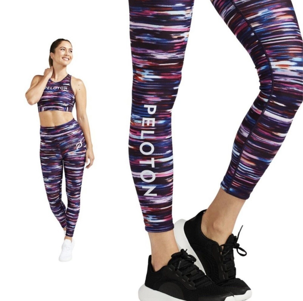 Peloton Melody High Waisted Leggings Purple Multicolor S